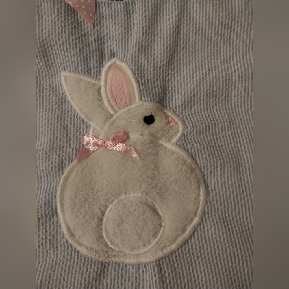 Lil Cactus Blue Stripe Easter Bunny Easter Dress